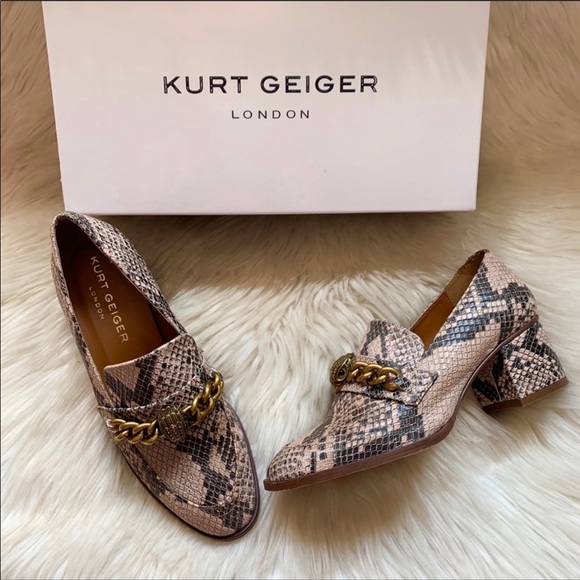 Kurt Geiger Shoes - New! KURT GEIGER London Eagle Snakeskin Loafers